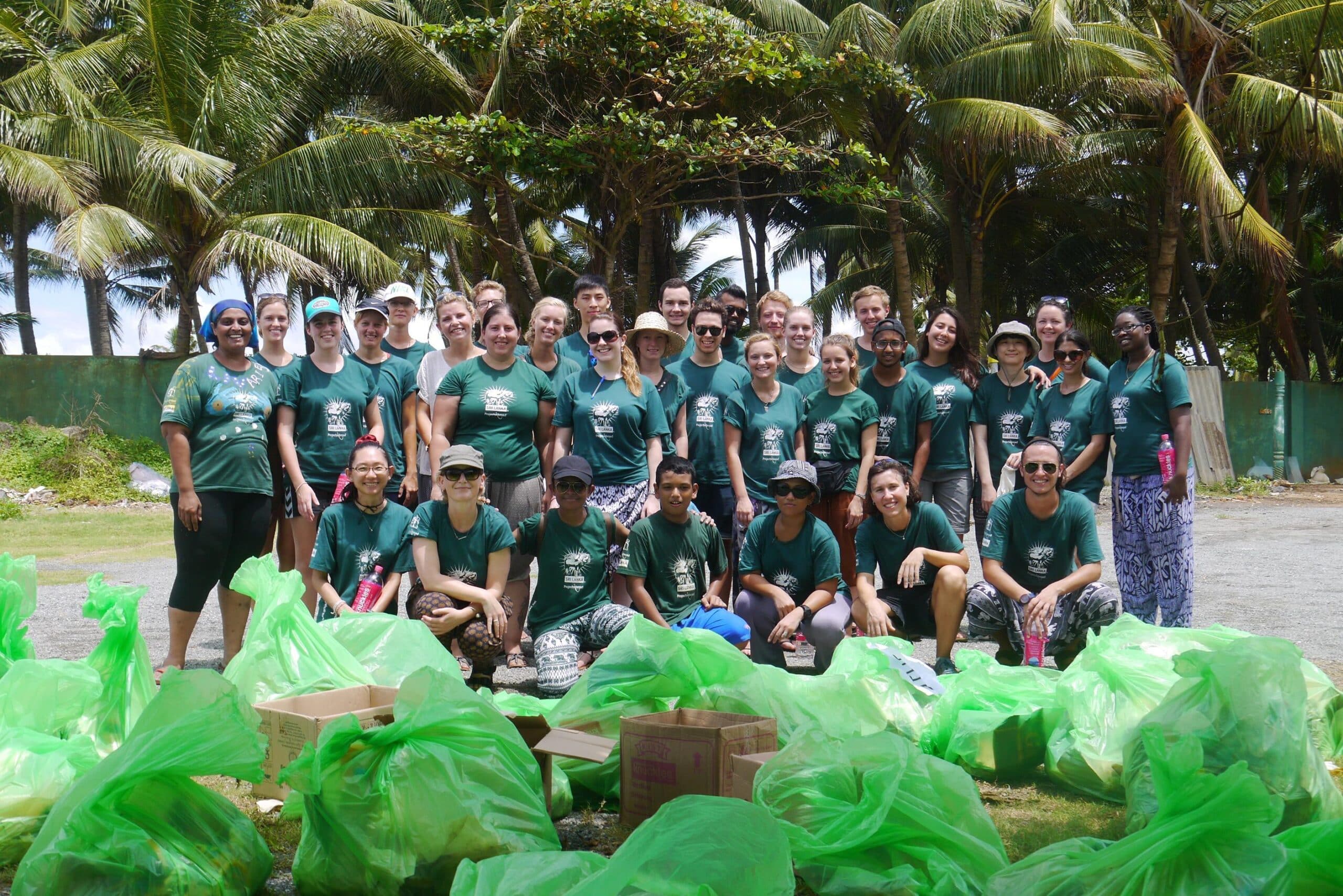 Volunteers cleaning up beaches to get rid of plastic pollution